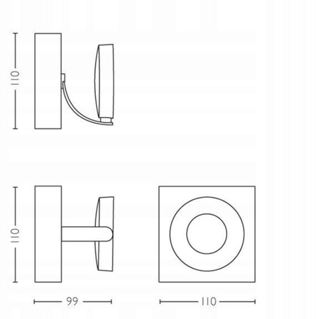 LED-Deckenleuchte 4.5W 2700K dimmbar CLOCKWORK Movable Weiß PHILIPS