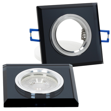 Flush Mount GU10 Halogen Einbaustrahler Mesh Schwarz Quadratisch Kobi