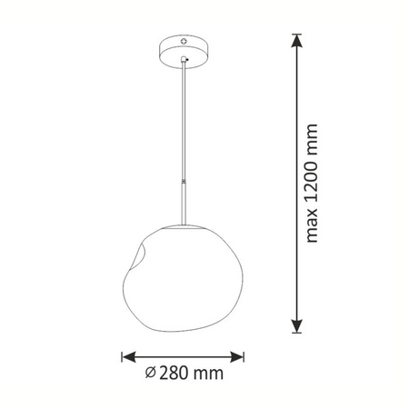 Decke Hängelampe E27 Chrom Parma Sanico Goldlux