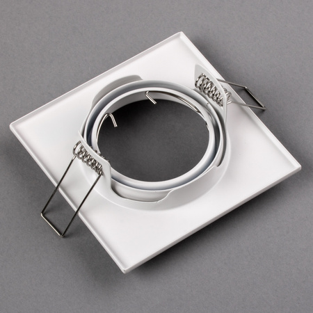 Einbaustrahler GU10, MR16 Einbauspot HALOGEN Quadrat beweglich Weiße Blech PICTOR LUMILED