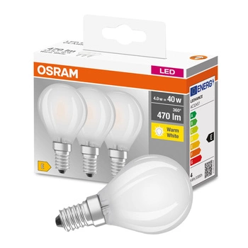 3PAK LED-Lampe E14 P45 4W = 40W 470lm 2700K Warm OSRAM Sockel