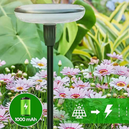 LED Solar Gartenlampe Standing Post 78cm 4000K IP64 mit Dämmerungssensor angetrieben