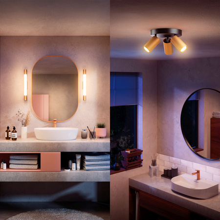 LED Spiegelbeleuchtung 10W 1500lm 2700K 60cm IP44 Kupfer Rover Philips