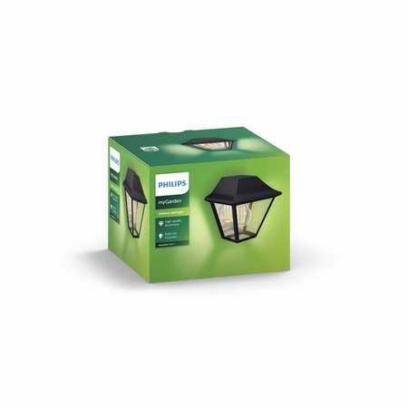Gartenleuchte LED Wandleuchte ALPENGLOW myGarden E27 IP44 Laterne Schwarz PHILIPS