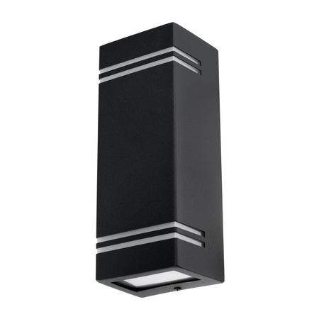 Gartenleuchte NELA Elevation Wandleuchte 2xGU10 IP44 Oben Unten Schwarz