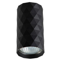 Masterled Aufputz Halogen Tuba Reflektor Spot GU10 Rund Schwarz Glamour