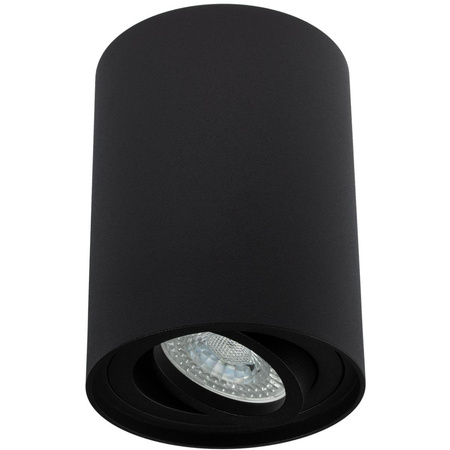 Halogen-Aufbauleuchte GU10, Aufbauspot 115mm beweglich Runde Tube Schwarz AMAT-L LUMILED