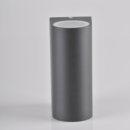 Außenwandleuchte oben unten mit LED 2x GU10 BOSTON GOLDLUX (Polux) ALUMINIUM GRAY oval