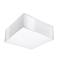 LED-Deckenleuchte Deckenaufbauleuchten HORUS E27 Quadratische Leuchte 25cm Weiß SOLLUX