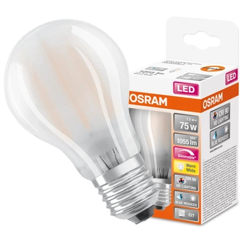 LED-Lampe E27 A60 7.5W = 75W 1055lm 2700K Warm 300° CRI90 Glühfaden Dimmbar OSRAM SUPER STAR+