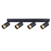Wand- &amp; Deckenstrahler 4x GU10 Schwarz Gold ARRAS Sanico Goldlux