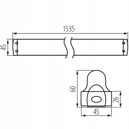 Lineare LED-Industrielampe 150 cm T8 G13 KANLUX