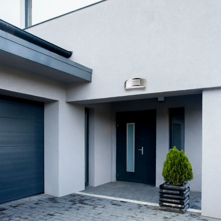 LED-Gartendeckenleuchte E27 Sitom GOLDLUX (Polux) Silberstahl Inox