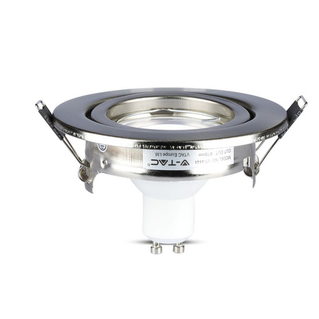 Set bestehend aus 3x Einbauleuchte Satin Nickel + GU10 LED Lampen 5W 6400K VT-4444 V-TAC