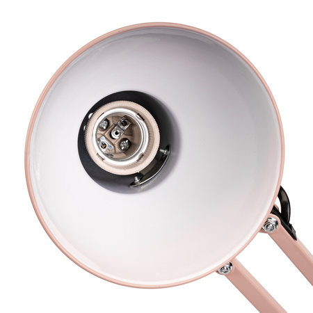 Schreibtisch Zeichnung Tischlampe E27 TOBI Pastell Rosa Lumiled + Countertop Halterung