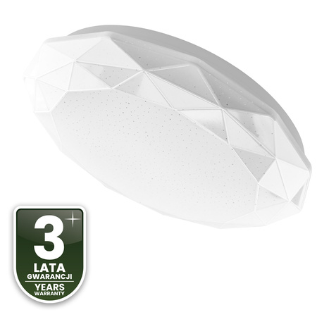 LED Plafond Aufbaumontage 18W IP44 Rund GLORY 2 Diamant 33cm LUMILED