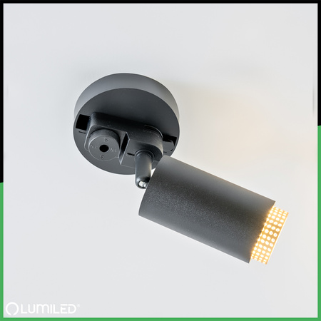 Gerader Steckverbinder für 1-Phasen-Stromschienen-System Schwarz LUMILED