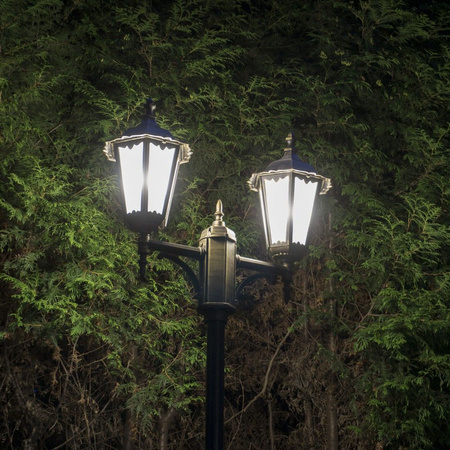 Outdoor-Gartenlampenmast LATERNE E27 Retro Classic OGMWN 2 195-295 cm schwarz Su-Ma