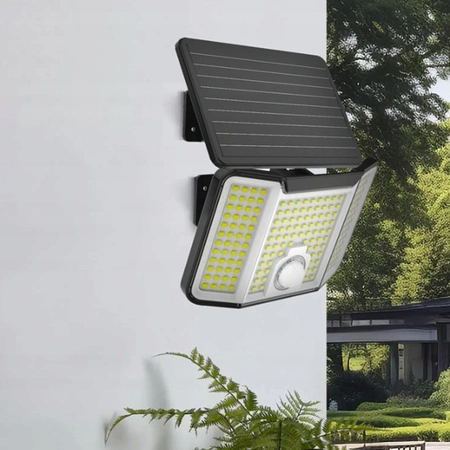 Solarstrahler LED-Strahler 6500K IP44 Bewegungs- und Dämmerungssensor LENO LUMILED