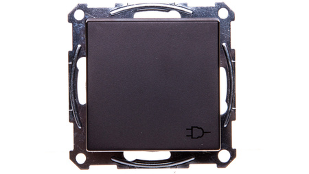 Merten Systemm Einzelsteckdose Schuko 16A IP20 mit Shutter und Abdeckung anthrazit MTN2310-0414