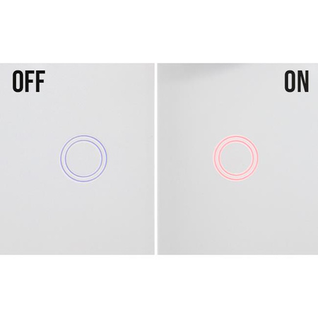 Einzelner weißer WLAN-LED-TOUCH-Glasschalter