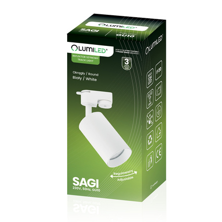 1-Phasen Strahler GU10, Schieneinstrahler Weiß SAGI LUMILED