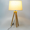 Stehlampe Tischlampe E27, Tripod mit Schirm Beige Höhenverstellbar CLARA LUMILED
