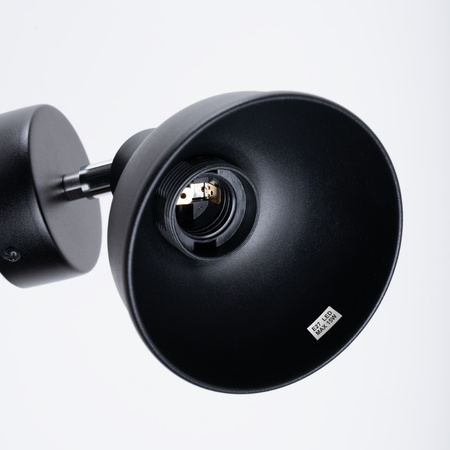 Wandleuchte ELBA E27 Reflektor Beweglich Schwarz Loft SOLLUX