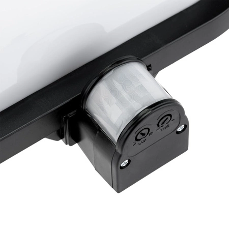 FRODA Gartenwandleuchte E27 IP44 mit PIR-Sensor Schwarz