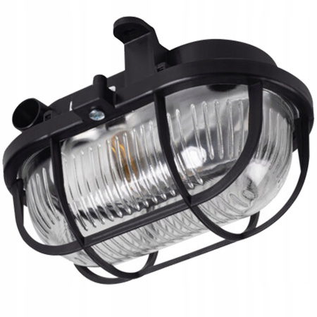 MILO 7040T/PB E27 Kanalleuchte IP54 Schwarz Garagenlampe KANLUX