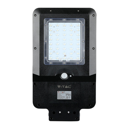Solar-Straßenlaterne LED 15W 6000K mit Bewegungssensor Schwarz IP65 VT-ST15 V-TAC