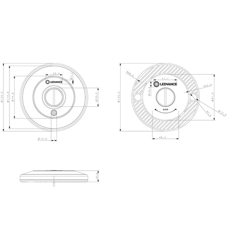LED COB Batterie-Camping-Deckenleuchte 3xAA 2.2W 180lm 4000K LEDVANCE