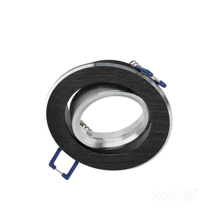Flush-mounted GU10 Halogen Einbaustrahler Schwarz Rund Kobi