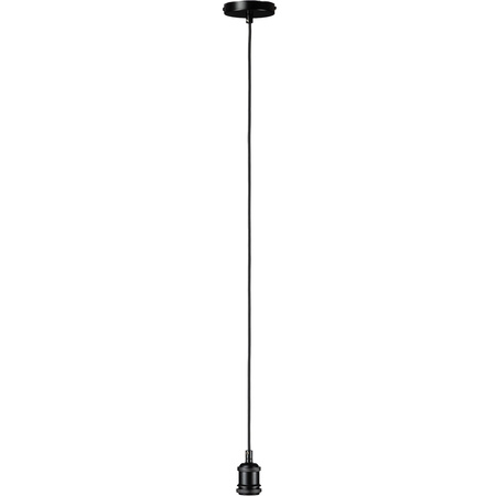 Pendelleuchte mit Loft-E27-Leuchte mattschwarz 95 cm Kabel