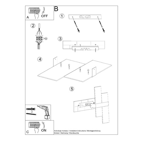 Wandleuchte MASSIMO 2xG9 Modern Weiß Chrom SOLLUX