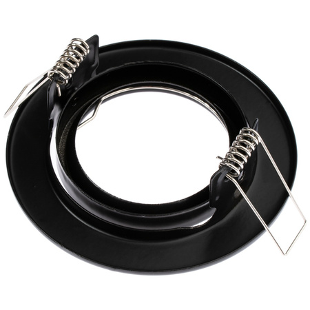 Einbaustrahler GU10, MR16 Einbauspot HALOGEN Runde beweglich Schwarz Blech LUMILED