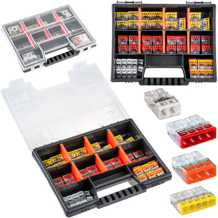 Schnellverbinder WAGO Installationsverbinder Set à 100 Stück - 20x2273-202 2X2,5MM + 30x203 3X2,5MM + 30x204 4X2,5MM + 20x205 5X2,5M