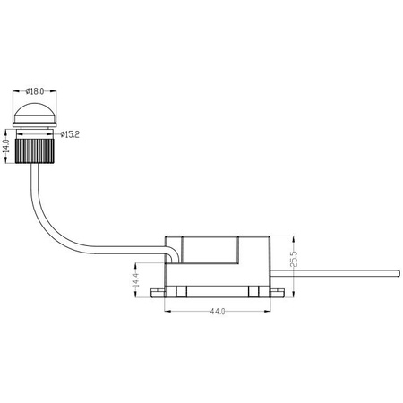LED-PIR-Bewegungs- und Dämmerungssensor mit MINI-Kabel