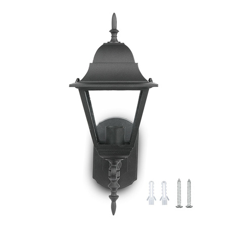 Gartenlampe E27 Wandleuchte groß mattschwarz VT-761 V-TAC