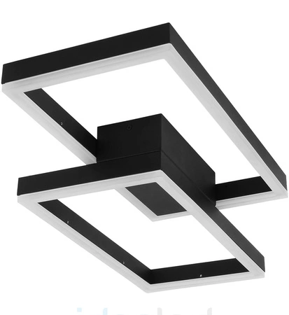 LED Kronleuchter Deckenleuchte 48W CCT ARTESIA Schwarz + Fernbedienung