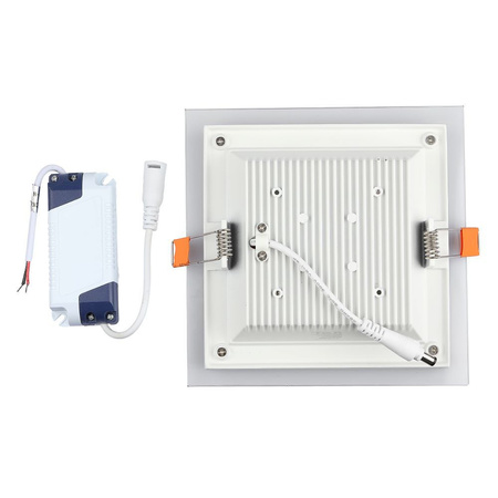 LED-Einbaupanel 18W 6000 K Glas quadratisch flimmerfrei VT-1881G V-TAC
