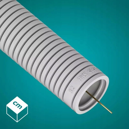 Wellrohr RKGL 32 mm 320N Leitung mit Fernbedienung für Kabelschutz 50m Grau AKS ZIELONKA