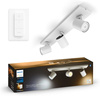 LED Spot Runner Weiß 3x 4.2W CCT PHILIPS HUE Bluetooth Zigbee Deckenleuchte + Dimmschalter