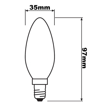 6x LED Lampen E14, Kerzenform Lampe B35 7W = 60W 806lm 360° 3000K warm Milch Glühfaden LUMILED