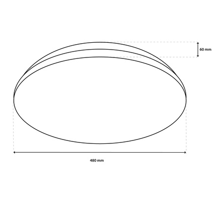 Plafond LED-Anbauleuchte SALUS2 72W IP44 CCT Weiß Rund 50cm + LUMILED PILOT