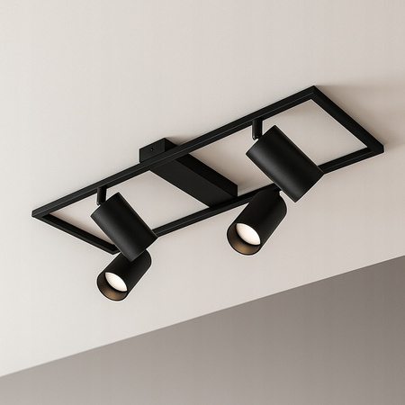 Kronleuchter Deckenleuchte Dekorativ 4x GU10 Schwarz Masterled