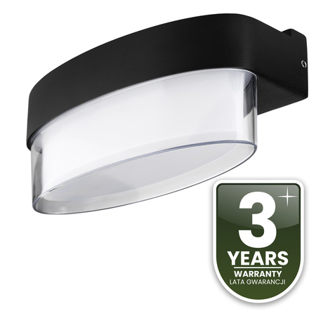 LED-Außenwandleuchte 5W, Fassadenleuchte IP54 4000K warm Schwarz SELVIA LUMILED