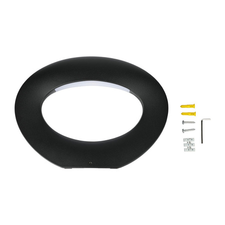LED-Wandleuchte 10W 4000K IP65 Oval Schwarz VT-811 V-TAC