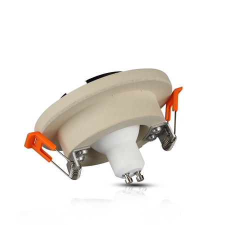 Deckeneinbauleuchte GU10-Öse rund Beige/Chrom VT-862 V-TAC – 5 Jahre Garantie