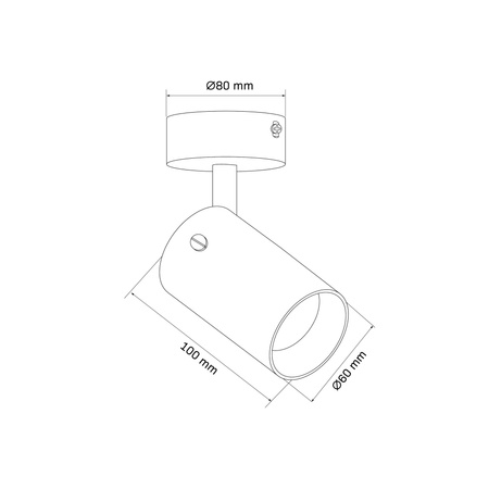 GU10 Schwarz SMOKY Sanico Goldlux Wand- und Deckenstrahler